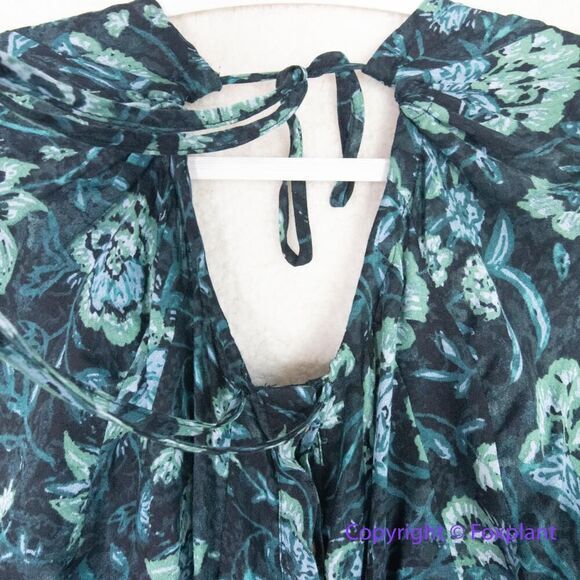 New! Free People Dance ‘Til Dawn Green Black Floral‎ Romper, size S - Picture 13 of 14